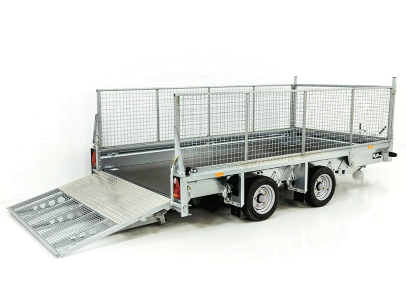 ifor williams baumaschinenanhanger gx126 35trampegitteraufsatz neu