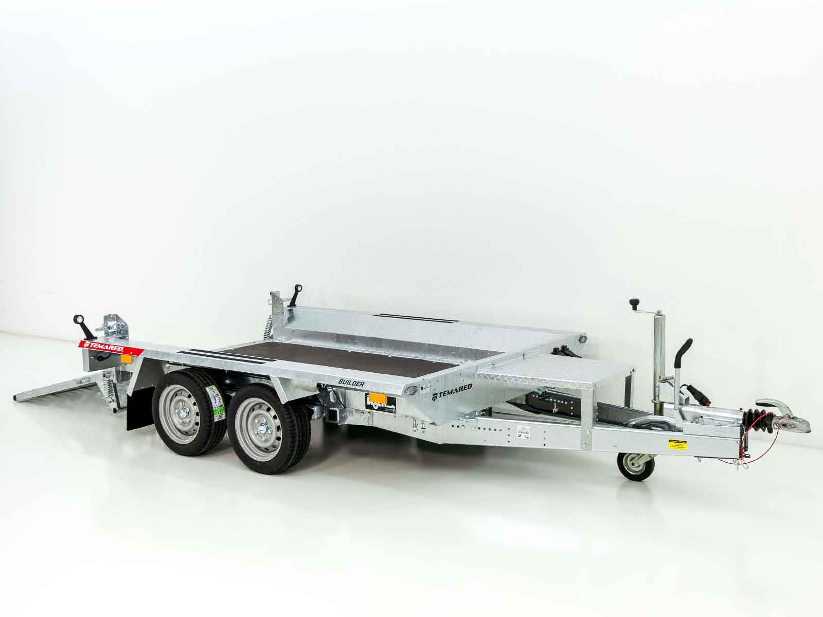 Temared Baumaschinenanhänger Builder 153x260cm 2,7t | Rampe-Neu
