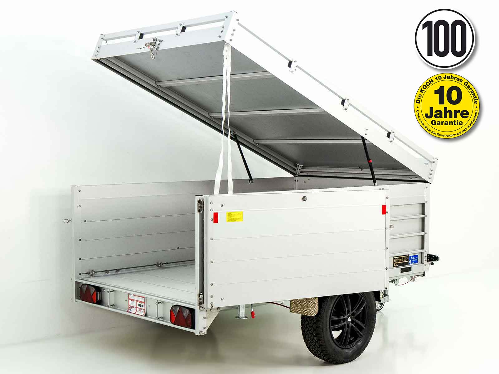 Deckelanhänger „CROSSLINE“ 150x250cm 1300kg | Höhe 80cm | Aluboden | Typ 6.13-Neu