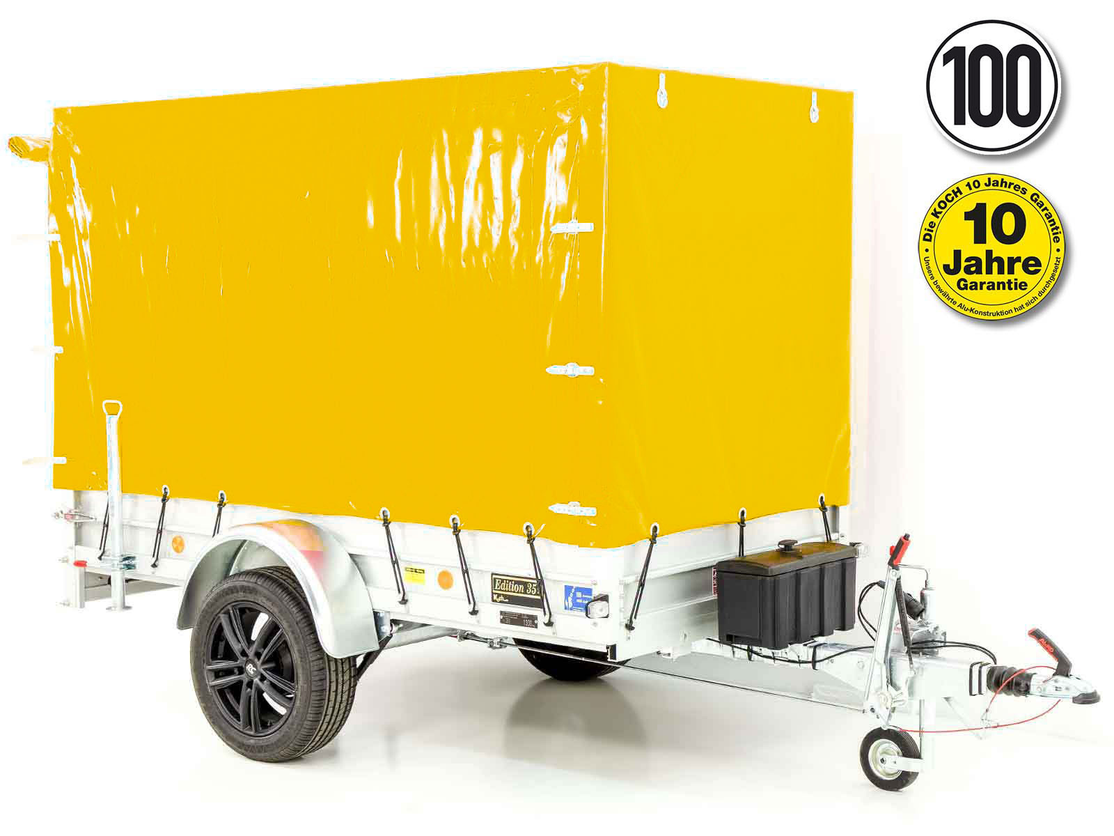 '-Anhänger „Edition 35“ 125x250cm 1300kg | Typ 4.13 | Hochplane 160cm Gelb - Neu