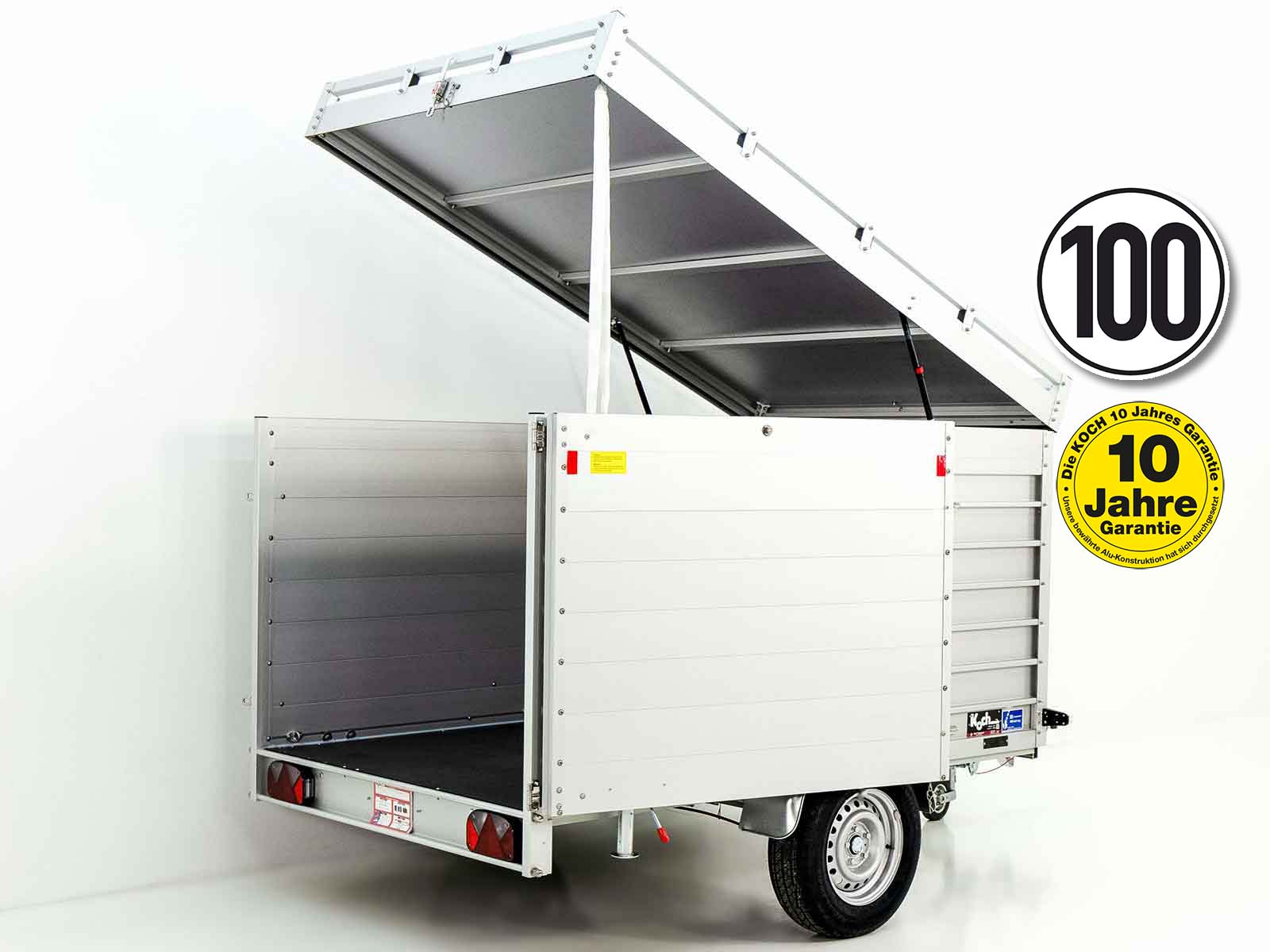 Deckelanhänger 150x250cm Höhe: 125cm 1300kg | Typ 6.13 | Seitentür - Neu
