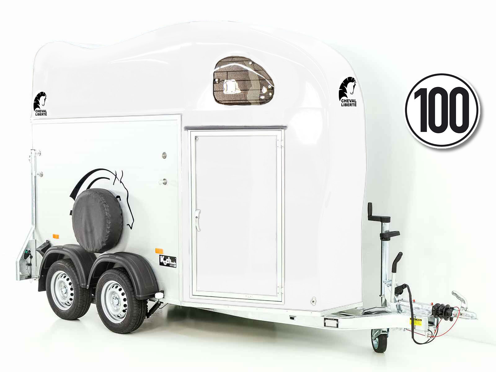 4-cheval-9-2.jpg Cheval Liberte Pferdeanhänger GOLD One 1,5er | Pullman-Fahrwerk | weiß-Neu – Image 1