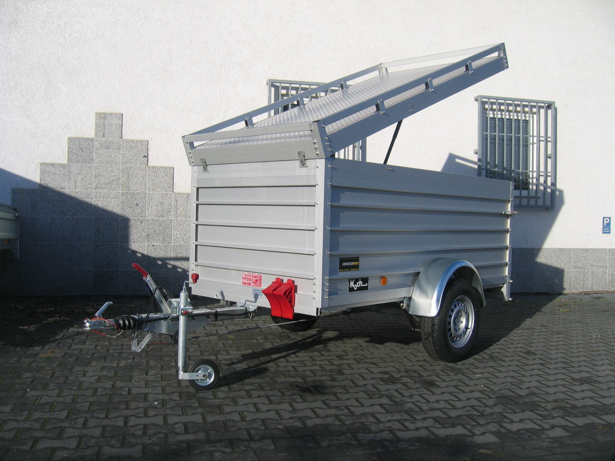 PKW Anhänger Koch Aluline 4.13 Deckel 250x125x95cm (S) 1300kg 100 km/H Aktion 2022