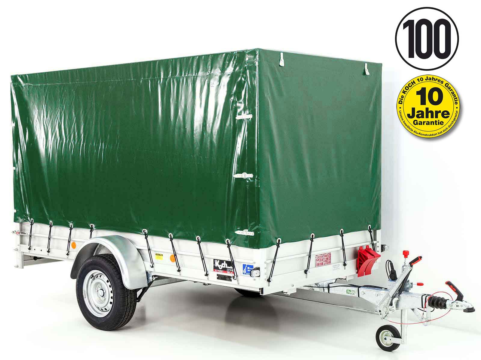 5-geb-2-2.jpg Anhänger mit Plane 150x300cm 1300kg | Typ 7.13 | Hochplane 160cm – Grün-Neu – Image 1