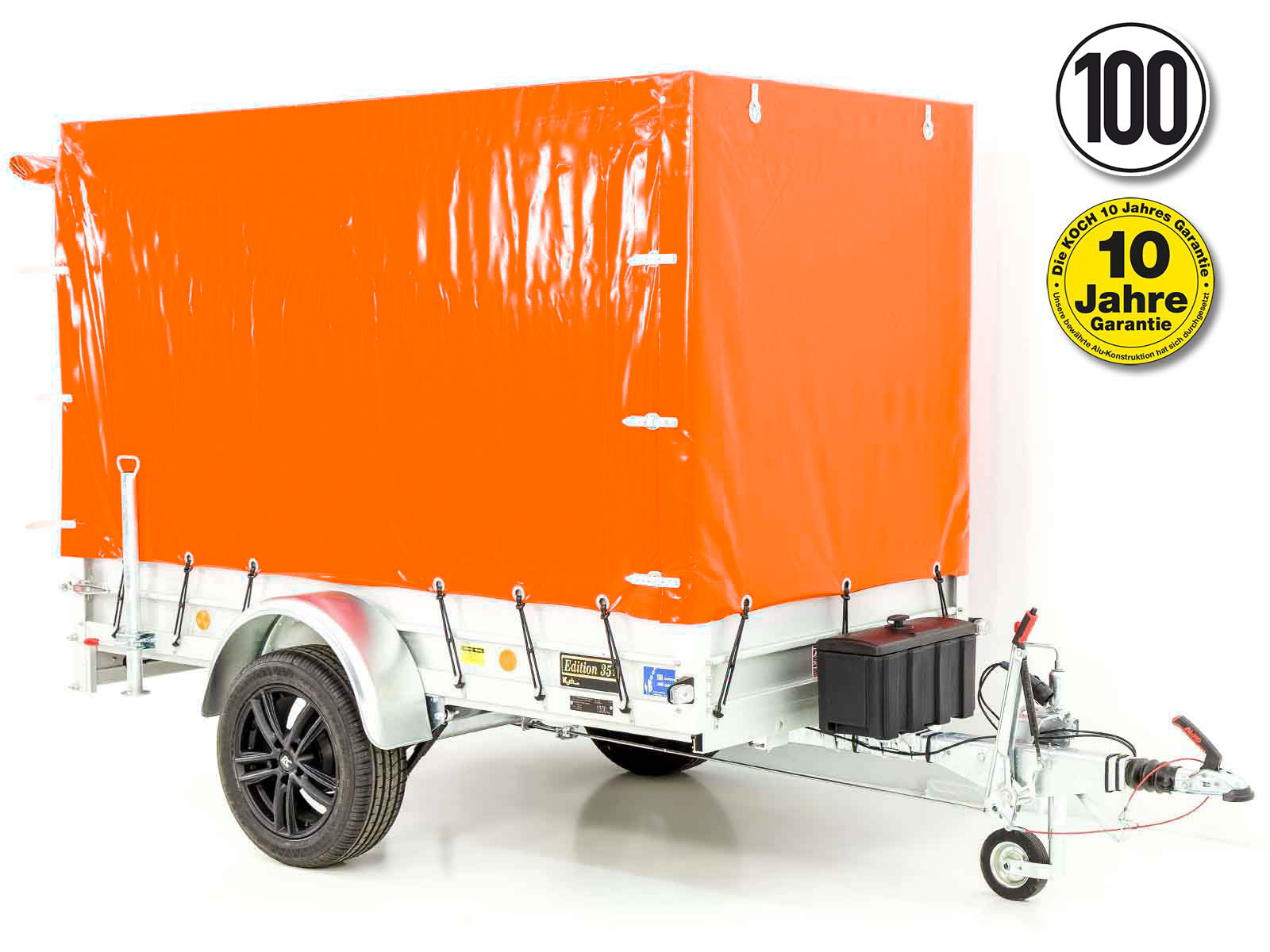 ‚-Anhänger „Edition 35“ 125x250cm 1300kg | Typ 4.13 | Hochplane 160cm – Orange-Neu